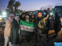 Syrians Gather In The Umayyad Square In The Heart Of Damascus To Celebrate The Fall Of The Assad Regime On December 9, 2024.(