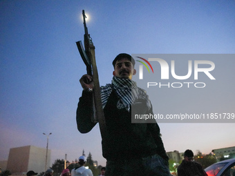 Syrians Gather In The Umayyad Square In The Heart Of Damascus To Celebrate The Fall Of The Assad Regime On December 9, 2024.(