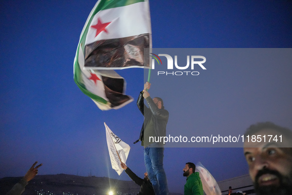 Syrians Gather In The Umayyad Square In The Heart Of Damascus To Celebrate The Fall Of The Assad Regime On December 9, 2024.