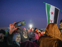 Syrians Gather In The Umayyad Square In The Heart Of Damascus To Celebrate The Fall Of The Assad Regime On December 9, 2024.(