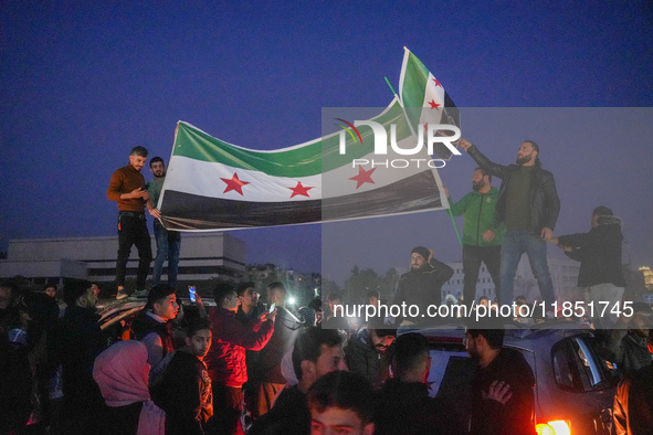 Syrians Gather In The Umayyad Square In The Heart Of Damascus To Celebrate The Fall Of The Assad Regime On December 9, 2024.