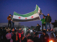 Syrians Gather In The Umayyad Square In The Heart Of Damascus To Celebrate The Fall Of The Assad Regime On December 9, 2024.(