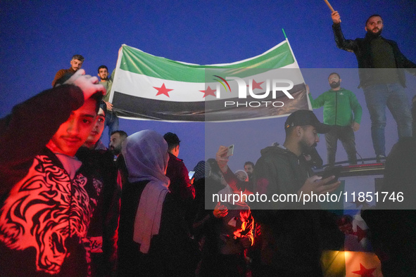 Syrians Gather In The Umayyad Square In The Heart Of Damascus To Celebrate The Fall Of The Assad Regime On December 9, 2024.