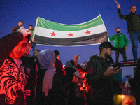 Syrians Gather In The Umayyad Square In The Heart Of Damascus To Celebrate The Fall Of The Assad Regime On December 9, 2024.(