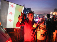 Syrians Gather In The Umayyad Square In The Heart Of Damascus To Celebrate The Fall Of The Assad Regime On December 9, 2024.(