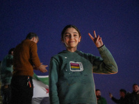 Syrians Gather In The Umayyad Square In The Heart Of Damascus To Celebrate The Fall Of The Assad Regime On December 9, 2024.(