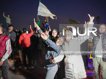 Syrians Gather In The Umayyad Square In The Heart Of Damascus To Celebrate The Fall Of The Assad Regime On December 9, 2024.(