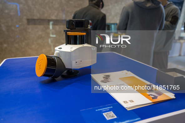 A LiDAR scanning product is seen at the 2024 Global Artificial Intelligence Product Application Expo in Suzhou, China, on December 10, 2024....