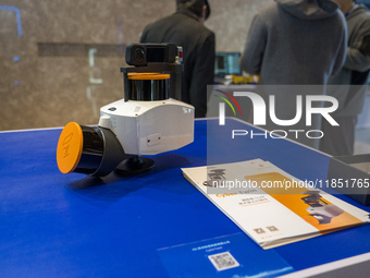 A LiDAR scanning product is seen at the 2024 Global Artificial Intelligence Product Application Expo in Suzhou, China, on December 10, 2024....