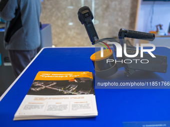 A LiDAR scanning product is seen at the 2024 Global Artificial Intelligence Product Application Expo in Suzhou, China, on December 10, 2024....