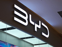 An BYD Auto City Center store is seen in Shanghai, China, on December 10, 2024. (