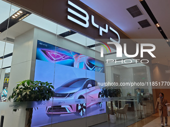 An BYD Auto City Center store is seen in Shanghai, China, on December 10, 2024. (