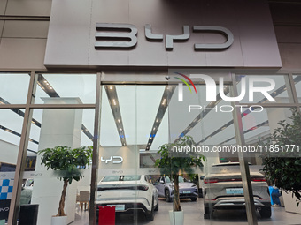 An BYD Auto City Center store is seen in Shanghai, China, on December 10, 2024. (