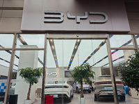 An BYD Auto City Center store is seen in Shanghai, China, on December 10, 2024. (