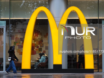 A McDonald's restaurant is seen at Pudong Street in Shanghai, China, on December 10, 2024. (