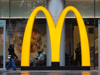 A McDonald's restaurant is seen at Pudong Street in Shanghai, China, on December 10, 2024. (