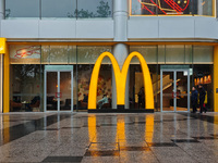 A McDonald's restaurant is seen at Pudong Street in Shanghai, China, on December 10, 2024. (