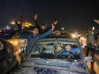 Syrians Gather In The Umayyad Square In The Heart Of Damascus To Celebrate The Fall Of The Assad Regime On December 9, 2024.(