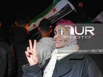 Syrians Gather In The Umayyad Square In The Heart Of Damascus To Celebrate The Fall Of The Assad Regime On December 9, 2024.(