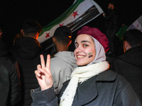 Syrians Gather In The Umayyad Square In The Heart Of Damascus To Celebrate The Fall Of The Assad Regime On December 9, 2024.(