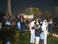 Syrians Gather In The Umayyad Square In The Heart Of Damascus To Celebrate The Fall Of The Assad Regime On December 9, 2024.(