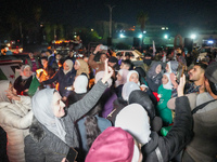 Syrians Gather In The Umayyad Square In The Heart Of Damascus To Celebrate The Fall Of The Assad Regime On December 9, 2024.(