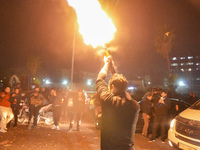 Syrians Gather In The Umayyad Square In The Heart Of Damascus To Celebrate The Fall Of The Assad Regime On December 9, 2024.(