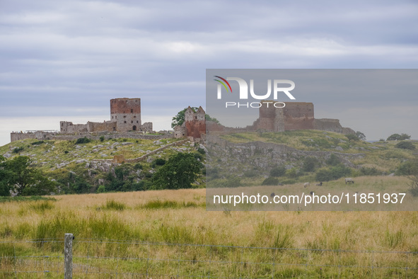 Hammershus, a medieval era fortification at Hammeren on the northern tip of the Danish island of Bornholm, is seen in Bornholm Island, Denma...