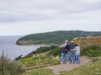 Hammershus, a medieval era fortification at Hammeren on the northern tip of the Danish island of Bornholm, is seen in Bornholm Island, Denma...