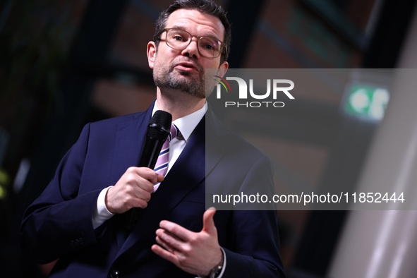 FDP Federal Chairman Christian Lindner and the designated Secretary General Dr. Marco Buschmann speak at a press conference after the campai...