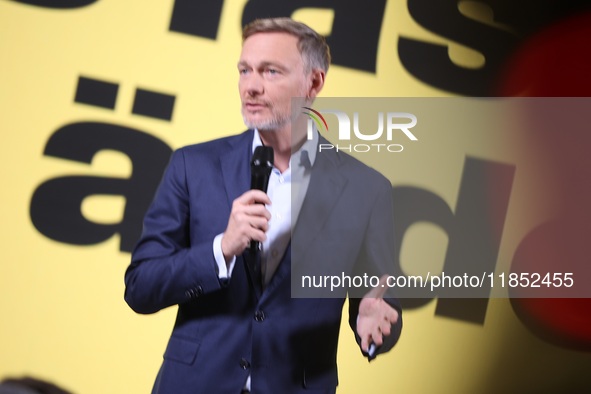 FDP Federal Chairman Christian Lindner and the designated Secretary General Dr. Marco Buschmann speak at a press conference after the campai...