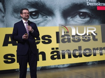 FDP Federal Chairman Christian Lindner and the designated Secretary General Dr. Marco Buschmann speak at a press conference after the campai...