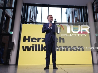 FDP Federal Chairman Christian Lindner and the designated Secretary General Dr. Marco Buschmann speak at a press conference after the campai...