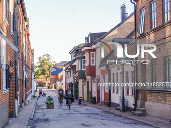 A general view of the old town is seen in Ystad, Sweden, on August 4, 2024 (