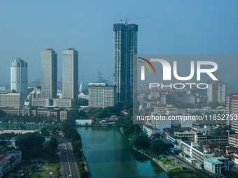 An aerial view is seen in Colombo, Sri Lanka, on December 10, 2024. Sri Lanka shows signs of recovery, with real GDP growth reported at 5.3%...