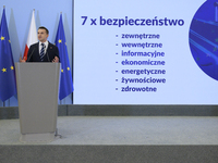 Polish Minister for European Affairs Adam Szlapka speaks during the presentation of the program for the 2025 Poland's Presidency of the Coun...