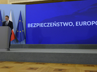 Polish Minister for European Affairs Adam Szlapka speaks during the presentation of the program for the 2025 Poland's Presidency of the Coun...