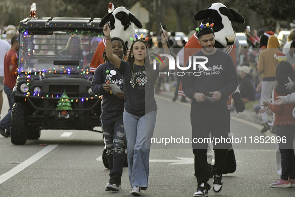 At the 7th Annual Twilight Parade in Hunters Creek, Florida, on Saturday, October 7, children and families take to the streets to watch the...