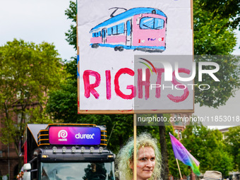 In Mannheim, Germany, on August 12, 2023, a vibrant Christopher Street Day (CSD) Parade takes place as a key event for LGBTQ+ rights and vis...