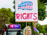 In Mannheim, Germany, on August 12, 2023, a vibrant Christopher Street Day (CSD) Parade takes place as a key event for LGBTQ+ rights and vis...