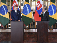 The Vice President of Brazil, Geraldo Alckmin, receives the Prime Minister of Slovakia, Robert Fico, for a bilateral meeting at the Itamaty...