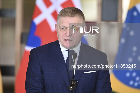 The Vice President of Brazil, Geraldo Alckmin, receives the Prime Minister of Slovakia, Robert Fico, for a bilateral meeting at the Itamaty...