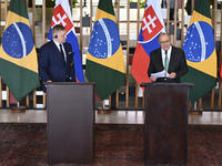 The Vice President of Brazil, Geraldo Alckmin, receives the Prime Minister of Slovakia, Robert Fico, for a bilateral meeting at the Itamaty...