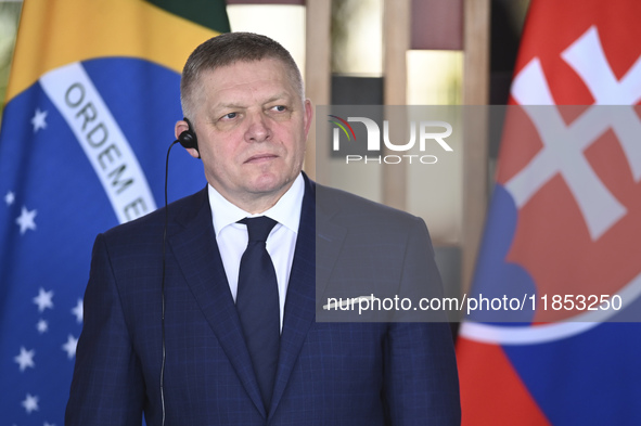 The Vice President of Brazil, Geraldo Alckmin, receives the Prime Minister of Slovakia, Robert Fico, for a bilateral meeting at the Itamaty...