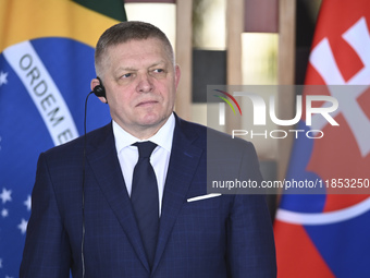 The Vice President of Brazil, Geraldo Alckmin, receives the Prime Minister of Slovakia, Robert Fico, for a bilateral meeting at the Itamaty...