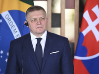 The Vice President of Brazil, Geraldo Alckmin, receives the Prime Minister of Slovakia, Robert Fico, for a bilateral meeting at the Itamaty...