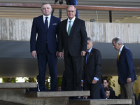 The Vice President of Brazil, Geraldo Alckmin, receives the Prime Minister of Slovakia, Robert Fico, for a bilateral meeting at the Itamaty...