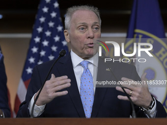 US Congressman Steve Scalise (R-LA) speaks about immigration policy, China, and other topics during a weekly press conference in Washington...