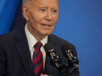 President Biden speaks at the Brookings Institution, highlighting his economic policies in Washington, D.C., on December 10, 2024. Biden dar...