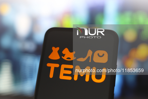 The Temu logo appears on the screen of a smartphone in Reno, United States, on December 10, 2024. (Photo Illustration by Jaque Silva/NurPhot...